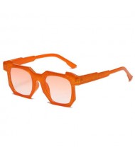 Personalized Design Irregular Thick Frame Cool Fashion Wholesale Sunglasses - Orange