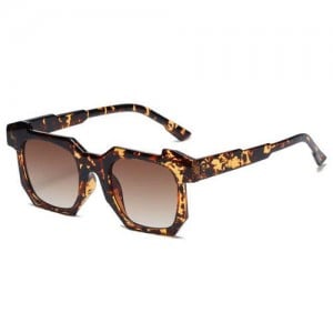 Personalized Design Irregular Thick Frame Cool Fashion Wholesale Sunglasses - Leopard