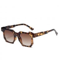 Personalized Design Irregular Thick Frame Cool Fashion Wholesale Sunglasses - Leopard