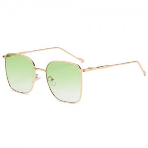 Fashion Wholesale Sunglasses Classic Slim Alloy Frame Jelly Color Sunglasses - Green