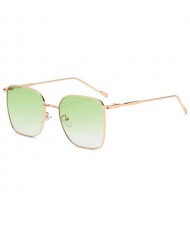 Fashion Wholesale Sunglasses Classic Slim Alloy Frame Jelly Color Sunglasses - Green