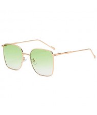 Fashion Wholesale Sunglasses Classic Slim Alloy Frame Jelly Color Sunglasses - Green
