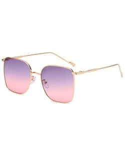 Fashion Wholesale Sunglasses Classic Slim Alloy Frame Jelly Color Sunglasses - Purple
