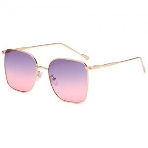 Fashion Wholesale Sunglasses Classic Slim Alloy Frame Jelly Color Sunglasses - Purple