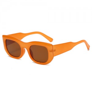 Oval Frame Design Hip-hop High Fashion Wholesale Women Sunglasses - Orange