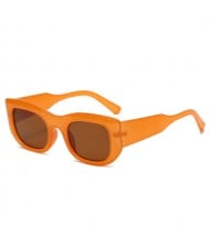 Oval Frame Design Hip-hop High Fashion Wholesale Women Sunglasses - Orange