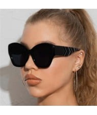 Cat Eye Style Broadside Frame Fashion Women Wholesale Sunglasses - Black