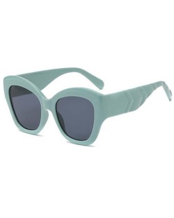 Cat Eye Style Broadside Frame Fashion Women Wholesale Sunglasses - Blue