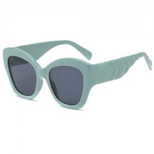 Cat Eye Style Broadside Frame Fashion Women Wholesale Sunglasses - Blue