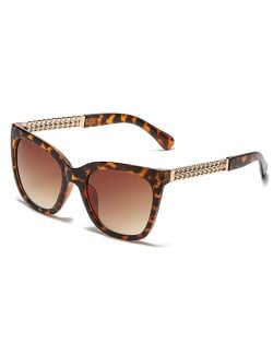 Cat Eye Style Broadside Frame Fashion Women Wholesale Sunglasses - Leopard