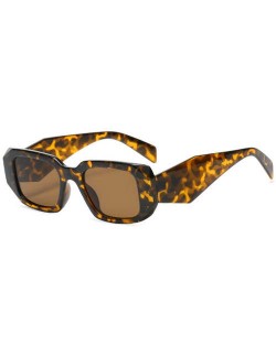 Summer Fashion Portable Geometric Frame Design Women Wholesale Sunglasses - Leopard