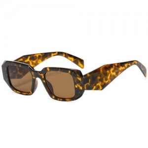 Summer Fashion Portable Geometric Frame Design Women Wholesale Sunglasses - Leopard