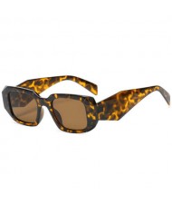 Summer Fashion Portable Geometric Frame Design Women Wholesale Sunglasses - Leopard