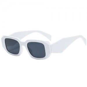 Summer Fashion Portable Geometric Frame Design Women Wholesale Sunglasses - White