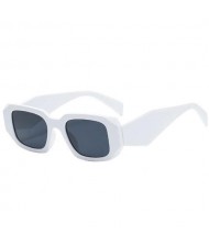 Summer Fashion Portable Geometric Frame Design Women Wholesale Sunglasses - White