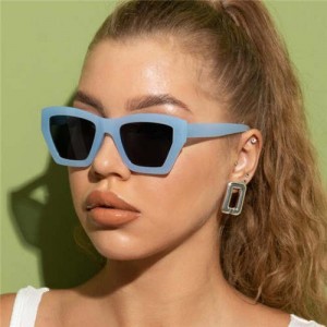 Wholesale Sunglasses Irregular Resin Frame U.S. Popular Fashion Women/ Men Sunglasses - Blue