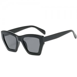 Wholesale Sunglasses Irregular Resin Frame U.S. Popular Fashion Women/ Men Sunglasses - Black