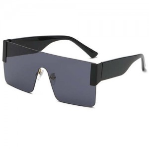 Bold Summer Fashion Frameless Big Square Broadside Legs Women/ Men Wholesale Sunglasses - Black