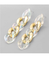 Wholesale Jewelry Summer Fashion Unique Chain Design Long Dangle Earrings - Waterdrop