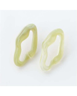 Summer Fashion Irregular Geometric Shape Resin Women Wholesale Ear Studs - Green