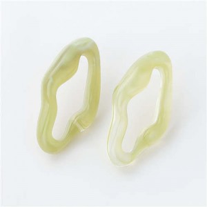 Summer Fashion Irregular Geometric Shape Resin Women Wholesale Ear Studs - Green