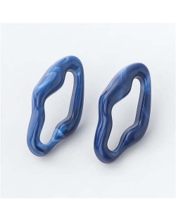 Summer Fashion Irregular Geometric Shape Resin Women Wholesale Ear Studs - Blue