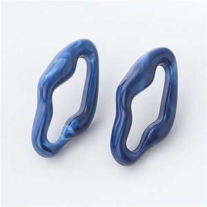 Summer Fashion Irregular Geometric Shape Resin Women Wholesale Ear Studs - Blue