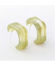 Summer Fashion Geometric Unique Design Resin Wholesale Earrings - Green