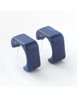 Summer Fashion Geometric Unique Design Resin Wholesale Earrings - Blue