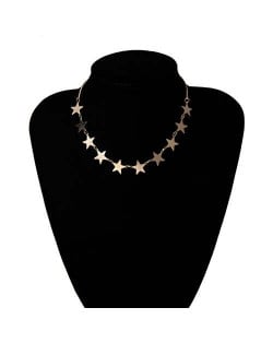 Star Fashion Wholesale Jewelry Vintage Women Statement Necklace - Golden