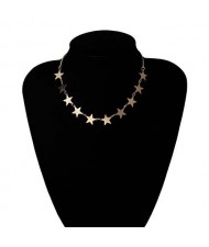 Star Fashion Wholesale Jewelry Vintage Women Statement Necklace - Golden
