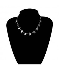 Star Fashion Wholesale Jewelry Vintage Women Statement Necklace - Silver