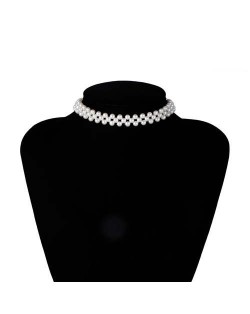 U.S. Fashion Wholesale Jewelry Round Shape Artificial Pearl Short Women Necklace