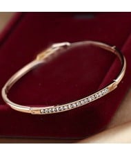 Austrian Rhinestones Inlaid Rose Gold Bracelet