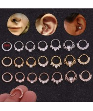 Creative Shining Design Cubic Zirconia Stainless Steel Piercing Nose Stud/ Stud Earrings (1 piece)