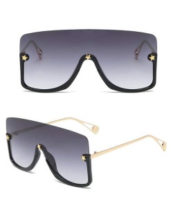 Big Semi-frame One-piece Women/ Men Ourdoor/ Riding Wholesale Sunglasses - Gray