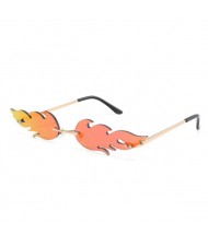 6 Colors Available Unique Flame Design Women Party Fashion Wholesale Sunglasses