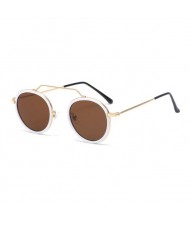 6 Colors Available Vintage Design Round Frame French Fashion Women Wholesale Sunglasses