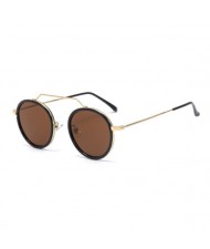 6 Colors Available Vintage Design Round Frame French Fashion Women Wholesale Sunglasses
