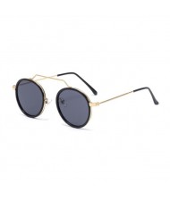 6 Colors Available Vintage Design Round Frame French Fashion Women Wholesale Sunglasses