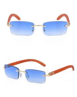 7 Colors Available Vintage Frameless Design Wooden Grain Legs U.S. Fashion Men Wholesale Sunglasses