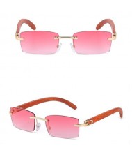 7 Colors Available Vintage Frameless Design Wooden Grain Legs U.S. Fashion Men Wholesale Sunglasses