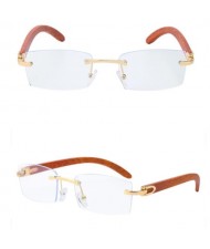 7 Colors Available Vintage Frameless Design Wooden Grain Legs U.S. Fashion Men Wholesale Sunglasses