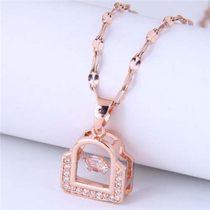 Wholesale Jewelry Handbag Modeling Pendant Women High Fashion Necklace
