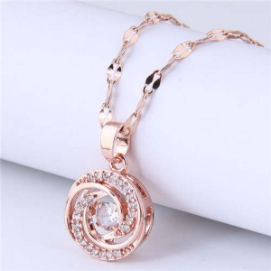 Rotating Type Pendant Unique Design Women Wholesale Necklace
