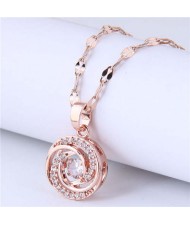 Rotating Type Pendant Unique Design Women Wholesale Necklace