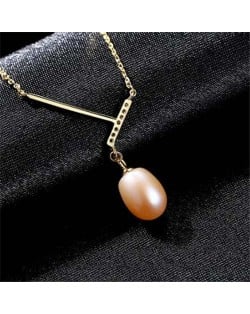 Unique Design Wholesale 925 Sterling Silver Jewelry Pearl Pendant Necklace - Pink