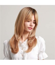 Gorgeous Blonde Straight Long Hair Synthetic Hair Women Wholesale Wig