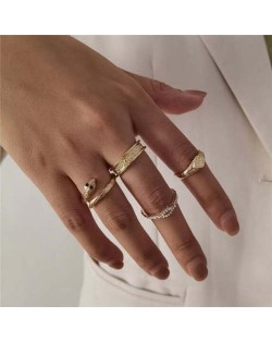 U.S. and European High Fashion Snake Unique Design Wholesale Jewelry Women Costume Rings Set