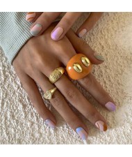 Wholesale Jewelry Vintage Fashion Adorable Heart and Funny Candy Colors Rings Set